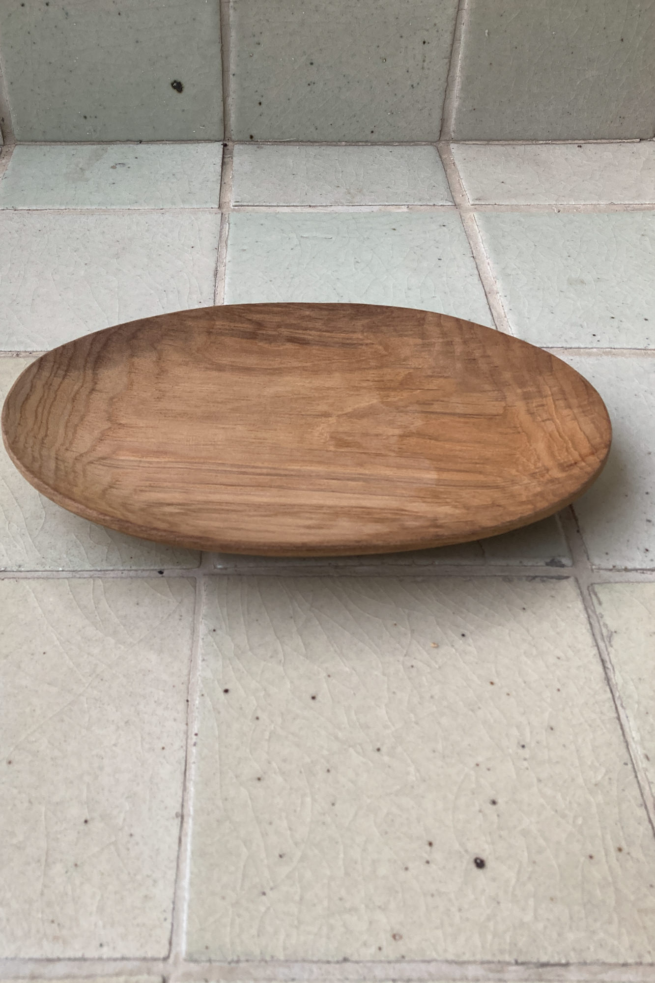Teak Wood Oval Plate