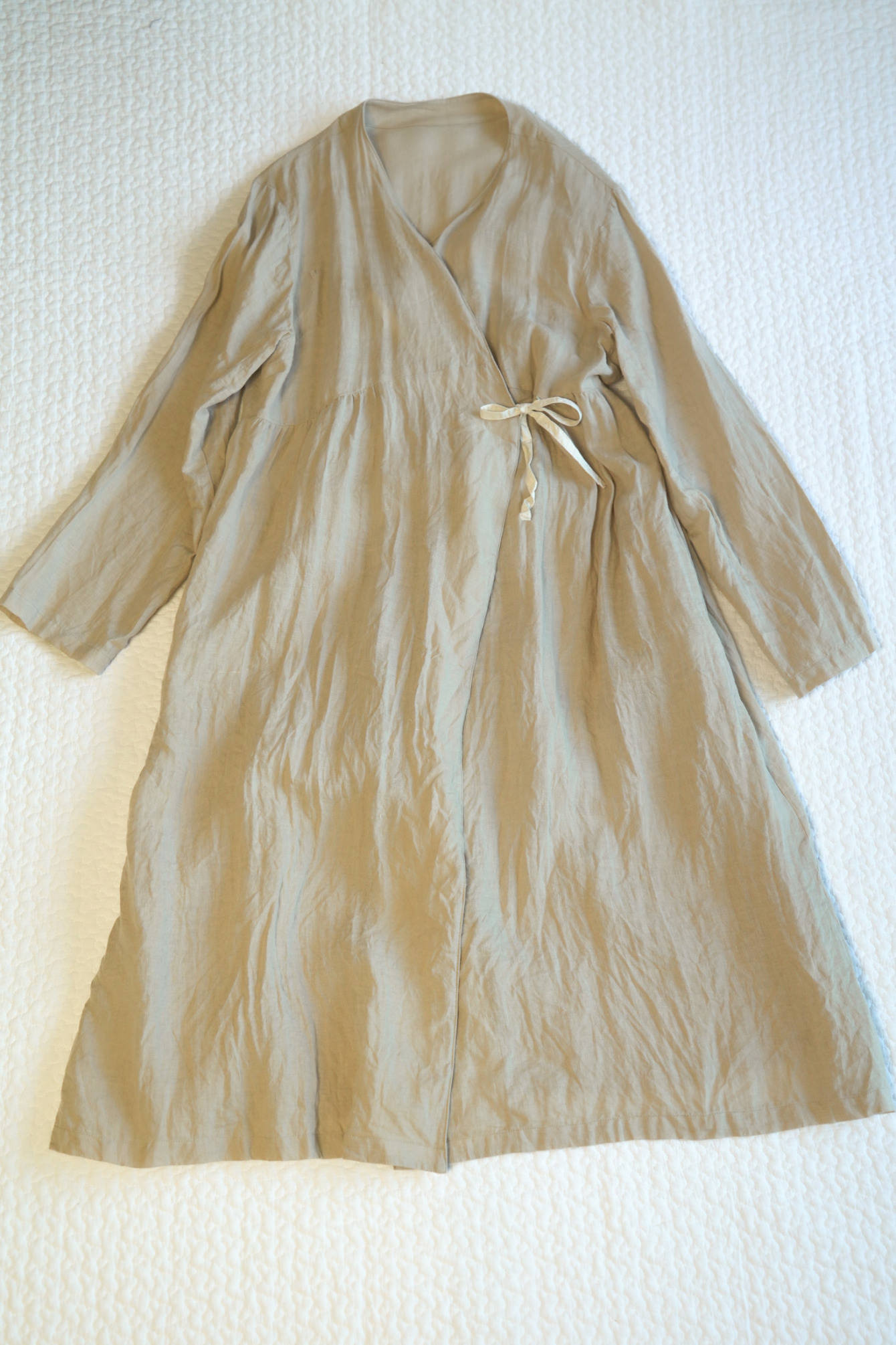 Linen Cache-Coeur Dress 