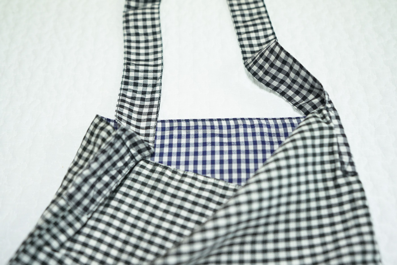 Gingham Check Thai Silk Sacoche