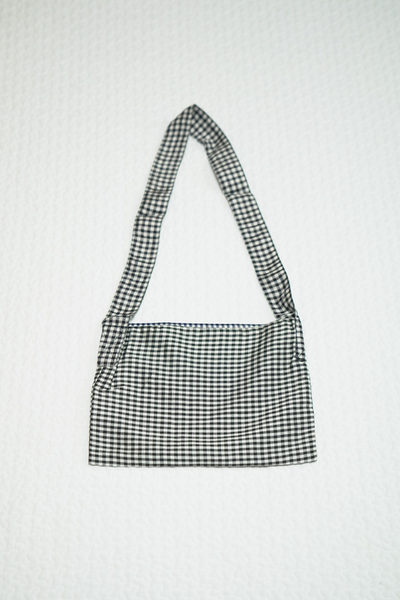 Gingham Check Thai Silk Sacoche