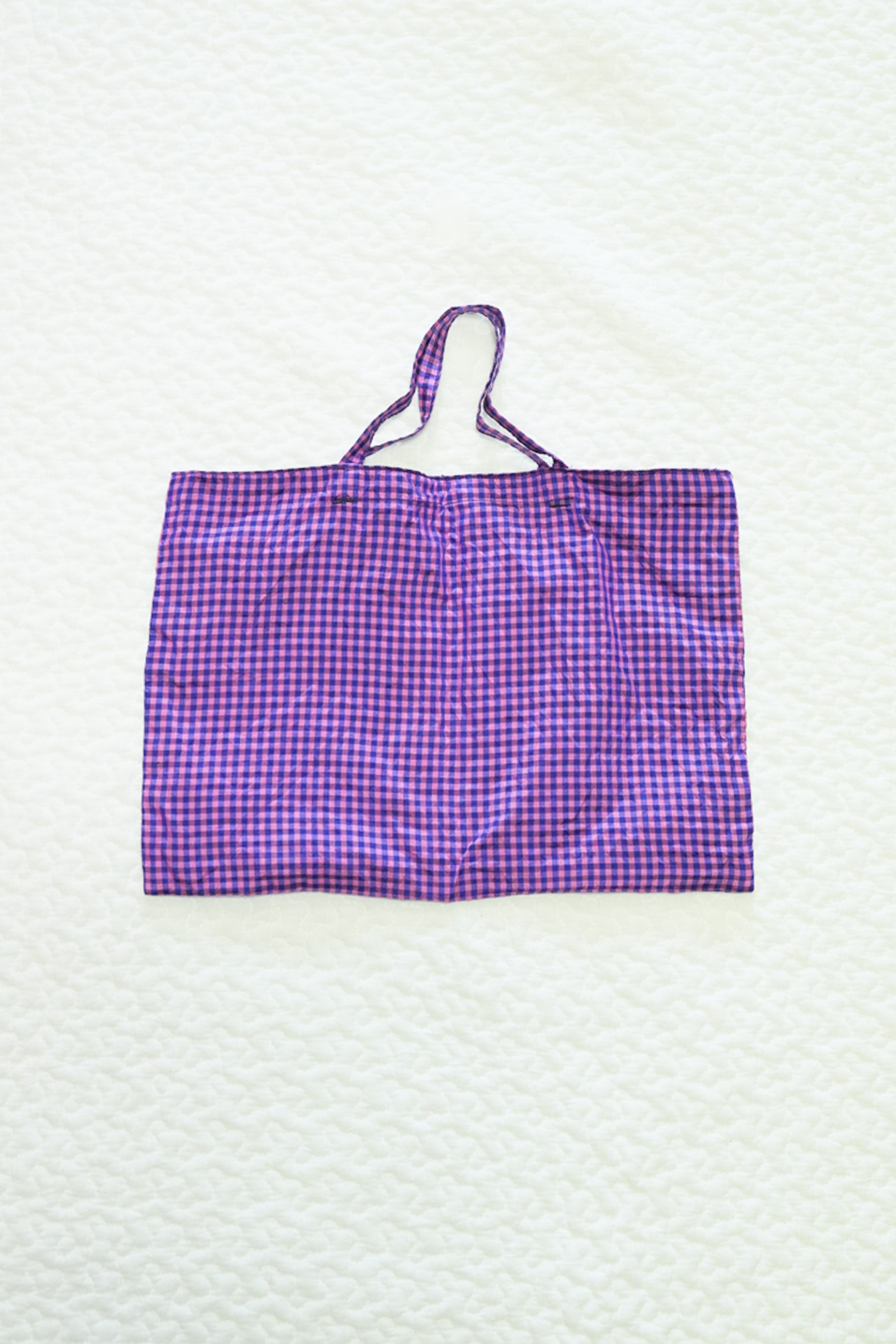 Gingham Check Thai Silk Mini TOTE
