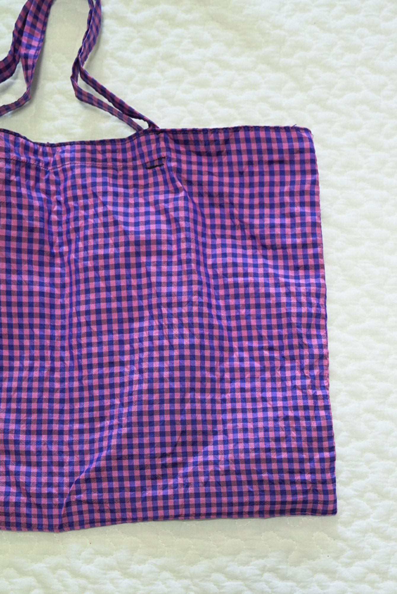 Gingham Check Thai Silk Mini TOTE