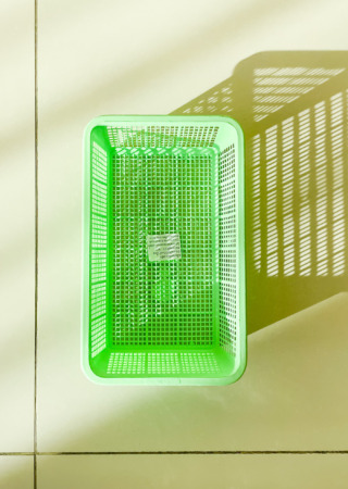 プラスチック バスケット(S) -グリーン-