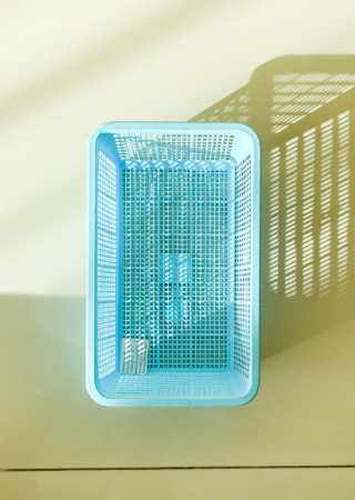 プラスチック バスケット(S) -ライトブルー-