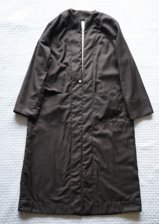 カシミヤ混ウール　ローブコート